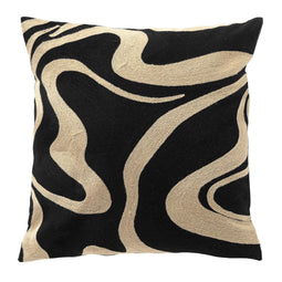 Dutch Decor - ROXY - Kussenhoes 45x45 cm - Raven - zwart met wit