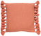 Dutch Decor RUBY - Kussenhoes 45x45 cm - 100% katoen - met flosjes - Lobster Bisque - roze - met rits - zonder binnenkussen
