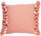 Dutch Decor RUBY - Kussenhoes 45x45 cm - 100% katoen - met flosjes - Muted Clay - roze - met rits - zonder binnenkussen