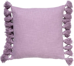 Dutch Decor RUBY - Kussenhoes 45x45 cm - 100% katoen - met flosjes - Lavender Frost - paars - met rits - zonder binnenkussen