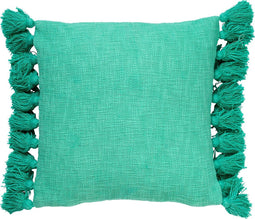 Dutch Decor RUBY - Kussenhoes 45x45 cm - 100% katoen - met flosjes - Beveled Glass - groen - met rits - zonder binnenkussen