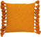 Dutch Decor RUBY - Kussenhoes 45x45 cm - 100% katoen - met flosjes - Golden Glow - geel - met rits - zonder binnenkussen