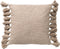 Dutch Decor RUBY - Kussenhoes 45x45 cm - 100% katoen - met flosjes - Pumice Stone - beige - met rits - zonder binnenkussen