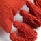 Dutch Decor RUBY - Kussenhoes 45x45 cm - 100% katoen - met flosjes - Aurora Red - rood - met rits - zonder binnenkussen