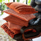 Dutch Decor RUBY - Kussenhoes 45x45 cm - 100% katoen - met flosjes - Potters Clay - oranje - met rits - zonder binnenkussen