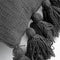Dutch Decor RUBY - Kussenhoes 45x45 cm - 100% katoen - met flosjes - Charcoal Gray - antraciet - met rits - zonder binnenkussen