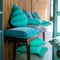 Dutch Decor RUBY - Kussenhoes 45x45 cm - 100% katoen - met flosjes - Beveled Glass - groen - met rits - zonder binnenkussen