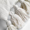 Dutch Decor RUBY - Kussenhoes 45x45 cm - 100% katoen - met flosjes - Snow White - wit - met rits - zonder binnenkussen