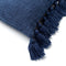 Dutch Decor RUBY - Kussenhoes 45x45 cm - 100% katoen - met flosjes - Insignia Blue - donkerblauw - met rits - zonder binnenkussen
