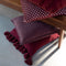Dutch Decor RUBY - Kussenhoes 45x45 cm - 100% katoen - met flosjes - Merlot - rood - met rits - zonder binnenkussen