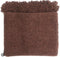 Dutch Decor RUBY - Kussenhoes 45x45 cm - 100% katoen - met flosjes - Raven - zwart - met rits - zonder binnenkussen