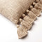 Dutch Decor RUBY - Kussenhoes 45x45 cm - 100% katoen - met flosjes - Pumice Stone - beige - met rits - zonder binnenkussen