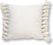 Dutch Decor RUBY - Kussenhoes 45x45 cm - 100% katoen - met flosjes - Snow White - wit - met rits - zonder binnenkussen