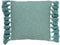Dutch Decor RUBY - Sierkussen 45x45 cm - 100% katoen - met flosjes - Jadeite - lichtgroen - Inclusief binnenkussen