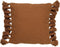 Dutch Decor RUBY - Sierkussen 45x45 cm - 100% katoen - met flosjes - Tobacco Brown - bruin - Inclusief binnenkussen