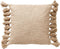 Dutch Decor RUBY - Sierkussen 45x45 cm - 100% katoen - met flosjes - Pumice Stone - beige - Inclusief binnenkussen