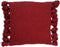 Dutch Decor RUBY - Sierkussen 45x45 cm - 100% katoen - met flosjes - Merlot - rood - Inclusief binnenkussen
