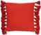 Dutch Decor RUBY - Sierkussen 45x45 cm - 100% katoen - met flosjes - Aurora Red - rood - Inclusief binnenkussen