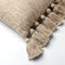 Dutch Decor RUBY - Sierkussen 45x45 cm - 100% katoen - met flosjes - Pumice Stone - beige - Inclusief binnenkussen