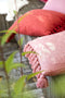 Dutch Decor RUBY - Sierkussen 45x45 cm - 100% katoen - met flosjes - Lobster Bisque - roze - Inclusief binnenkussen