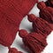 Dutch Decor RUBY - Sierkussen 45x45 cm - 100% katoen - met flosjes - Merlot - rood - Inclusief binnenkussen