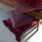 Dutch Decor RUBY - Sierkussen 45x45 cm - 100% katoen - met flosjes - Merlot - rood - Inclusief binnenkussen