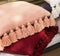 Dutch Decor RUBY - Sierkussen 45x45 cm - 100% katoen - met flosjes - Merlot - rood - Inclusief binnenkussen