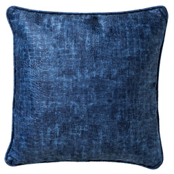 Dutch Decor - SAMMY - Sierkussen 45x45 cm - slangenprint - Insignia Blue - donkerblauw