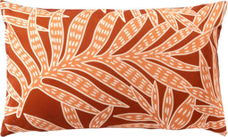 Dutch Decor - SAMUEL - Buitenkussen 30x50 cm - outdoor - waterafstotend en uv-bestendig - bladprint - Potters Clay - steenrood