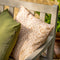 Dutch Decor - SAMUEL - Buitenkussen 45x45 cm - outdoor - waterafstotend en uv-bestendig - bladprint - Pumice Stone - beige