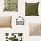 Dutch Decor - SAMUEL - Buitenkussen 45x45 cm - outdoor - waterafstotend en uv-bestendig - bladprint - Olive Branch - groen