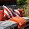 Dutch Decor - SANZENO - Buitenkussen 45x45 cm - waterafstotend en uv-bestendig - Potters Clay - oranje en wit