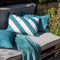 Dutch Decor - SANZENO - Outdoor Kussenhoes 40x60 cm - waterafstotend en uv-bestendig - gestreept - Sagebrush Green - wit en groen