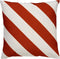 Dutch Decor - SANZENO - Outdoor Kussenhoes 45x45 cm - waterafstotend en uv-bestendig - gestreept - Potters Clay - wit en oranje