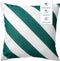 Dutch Decor - SANZENO - Outdoor Kussenhoes 45x45 cm - waterafstotend en uv-bestendig -gestreept - Sagebrush Green - wit en groen