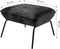 Dutch Decor - SCOTT - Poef velvet 57x51x40 cm Raven - zwart- Hocker- Zitmeubel