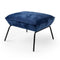 Dutch Decor - SCOTT - Voetenbankje - velvet poef - 57x54x40 cm - ideale bijzet poef - Insignia Blue