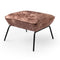 Dutch Decor - SCOTT - Voetenbankje - velvet poef - 57x54x40 cm - ideale bijzet poef - Tobacco Brown