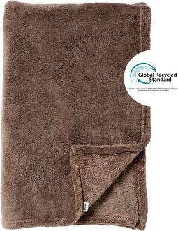 Dutch Decor - SIDNEY - Plaid 140x180 cm - Fleece deken van 100% gerecycled polyester – superzacht - Eco Line collectie - Driftwood -taupe