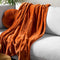 Dutch Decor - SIDNEY - Plaid 140x180 cm - Fleece deken van 100% gerecycled polyester – superzacht - Eco Line collectie - Potters Clay - oranje