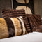 Dutch Decor Sierkussen Cleo - Teddy - Donkerbruin - 30x50 cm (BxD) - Polyester - Kleur Chocolate Martini - Streep Dessin