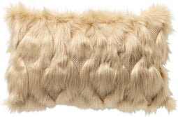 Dutch Decor Sierkussen Figo - Polyester - Beige - 30x50 cm (BxD) - Faux Fur - Irish Cream