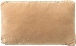 Dutch Decor Sierkussen Manoe - Velvet/Jute - Camel - 30x50 cm (BXL)