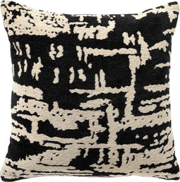 Dutch Decor Sierkussen Nadal - Katoen/Polyester - Zwart - 45x45 cm - Kleur Raven
