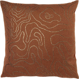 Dutch Decor Sierkussen River - Polyester - Bruin / Goud - 45x45 cm (BxD) - Brown Patina