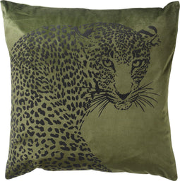 Dutch Decor SIMBA - Kussenhoes met dierenprint 45x45 cm Chive - groen - met rits - zonder binnenkussen