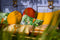 Dutch Decor - SOL - Buitenkussen rond Ø40 cm - waterafstotend en uv-bestendig - Golden Glow - geel