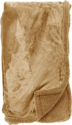 Dutch Decor - STANLEY - Plaid 150x200 cm - fleece deken met teddy en fleece - Semolina - beige