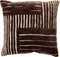 Dutch Decor STEF - Kussenhoes 45x45 cm - met strepen - Chocolate Martini - bruin met wit - met rits - zonder binnenkussen