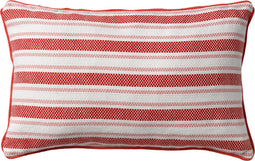 Dutch Decor STRIPES - Kussenhoes katoen 30x50 cm - Aurora Red - rood - streepjes - met rits - zonder binnenkussen